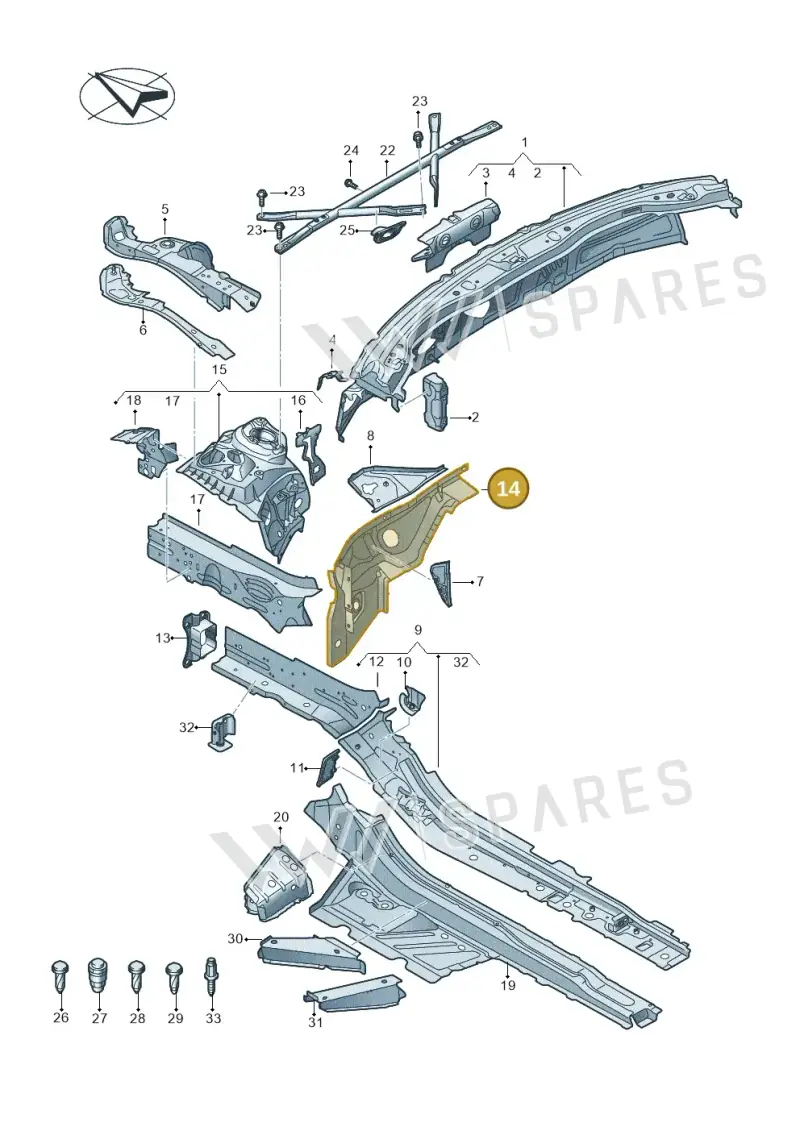 4K0802117 — Audi RS6 Avant (2019-2025) diagram 537803000, position 14