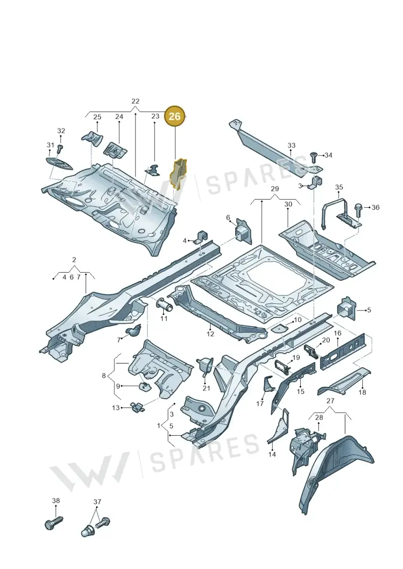 4K0802135A — Audi A6 (2018-2025) diagram 435803410, position 26