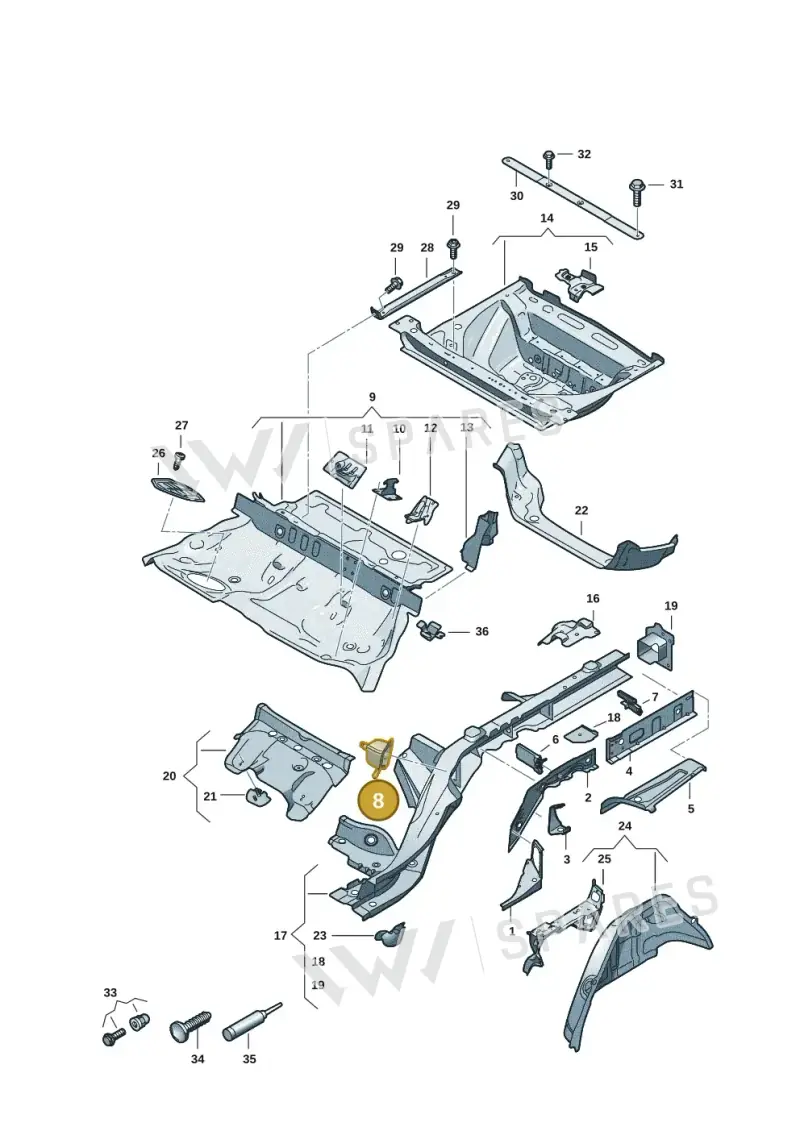 4K0802226A — Audi A5 Limo 2.0 (2024-) diagram 8wk803040, position 8