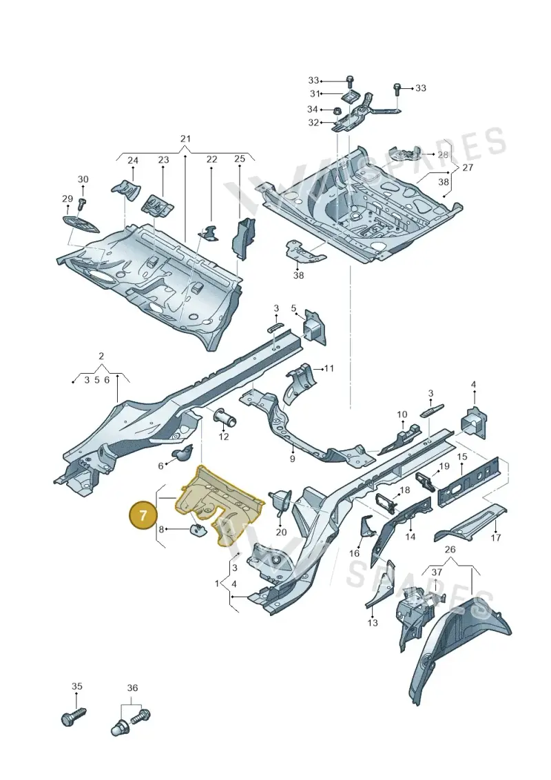 4K0802299 — Audi RS6 Avant (2019-2025) diagram 435803400, position 7