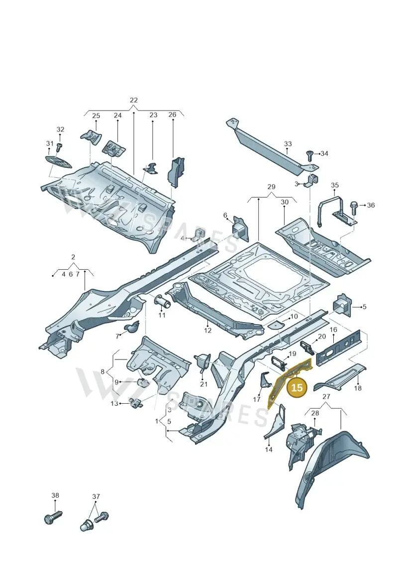 4K0802439B — Audi A6 (2018-2025) diagram 435803410, position 15
