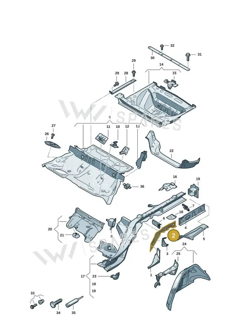 4K0802439B — Audi A5 Limousine (2024-2025) diagram 8wk803040, position 2