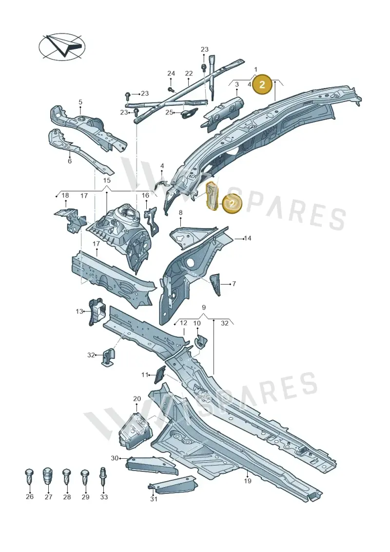 4K0802442 — Audi RS6 Avant (2019-2025) diagram 537803000, position 2
