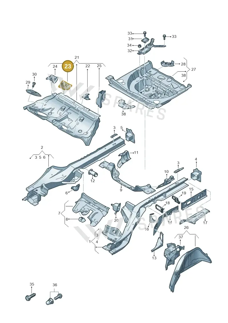 4K0802695 — Audi RS6 Avant (2019-2025) diagram 435803400, position 23