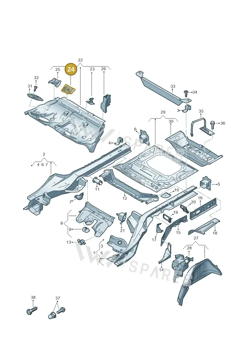 4K0802695 — Audi A6 (2018-2025) diagram 435803410, position 24