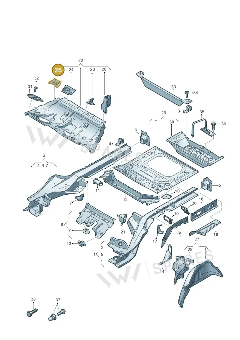 4K0802695B — Audi A6 (2018-2025) diagram 435803410, position 25