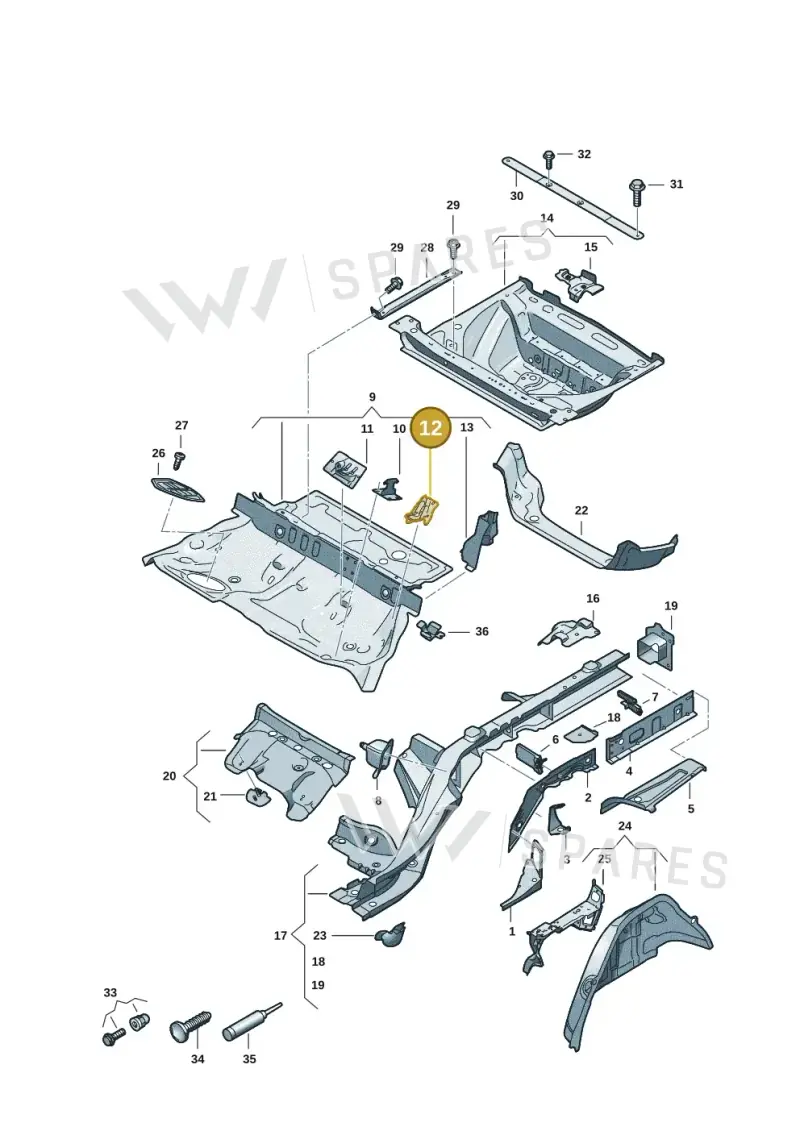 4K0802695B — Audi A5 Limousine (2024-2025) diagram 8wk803040, position 12