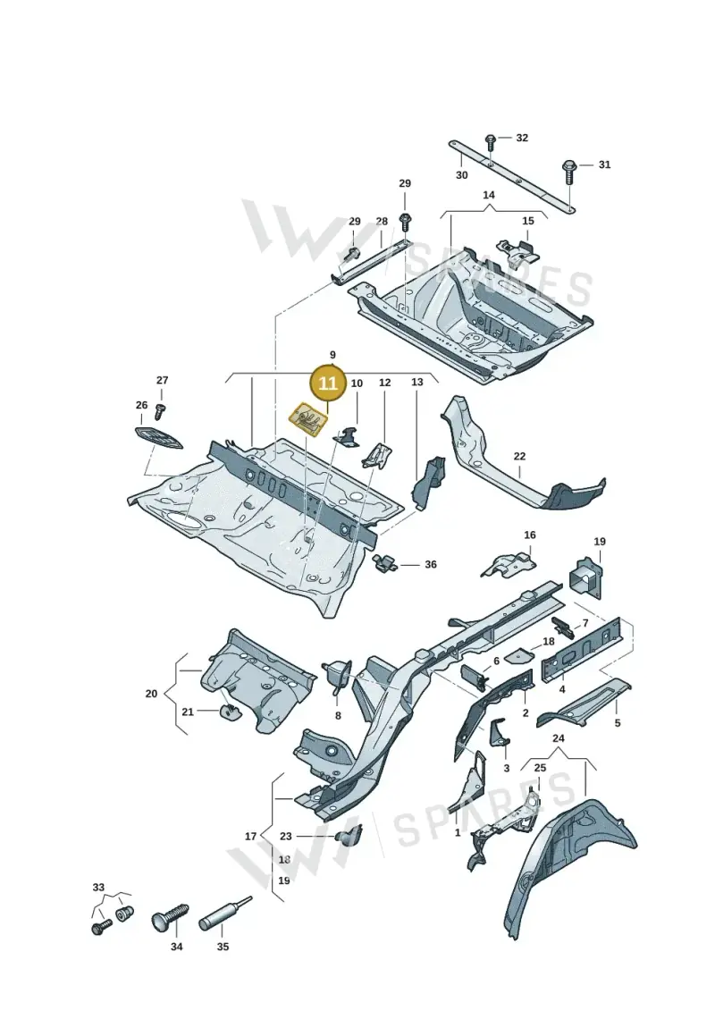 4K0802695 — Audi A5 Limousine (2024-2025) diagram 8wk803040, position 11
