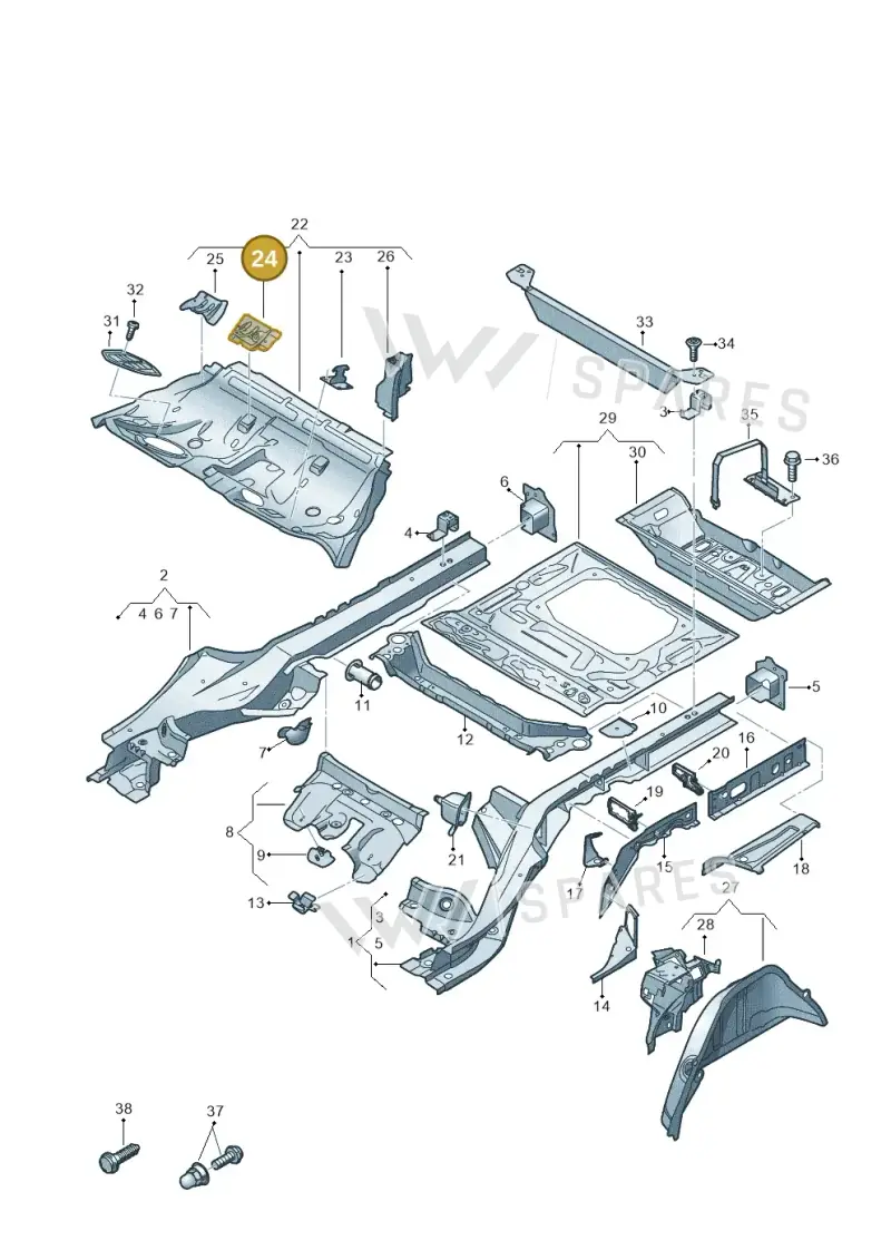 4K0802696 — Audi A6 (2018-2025) diagram 435803410, position 24