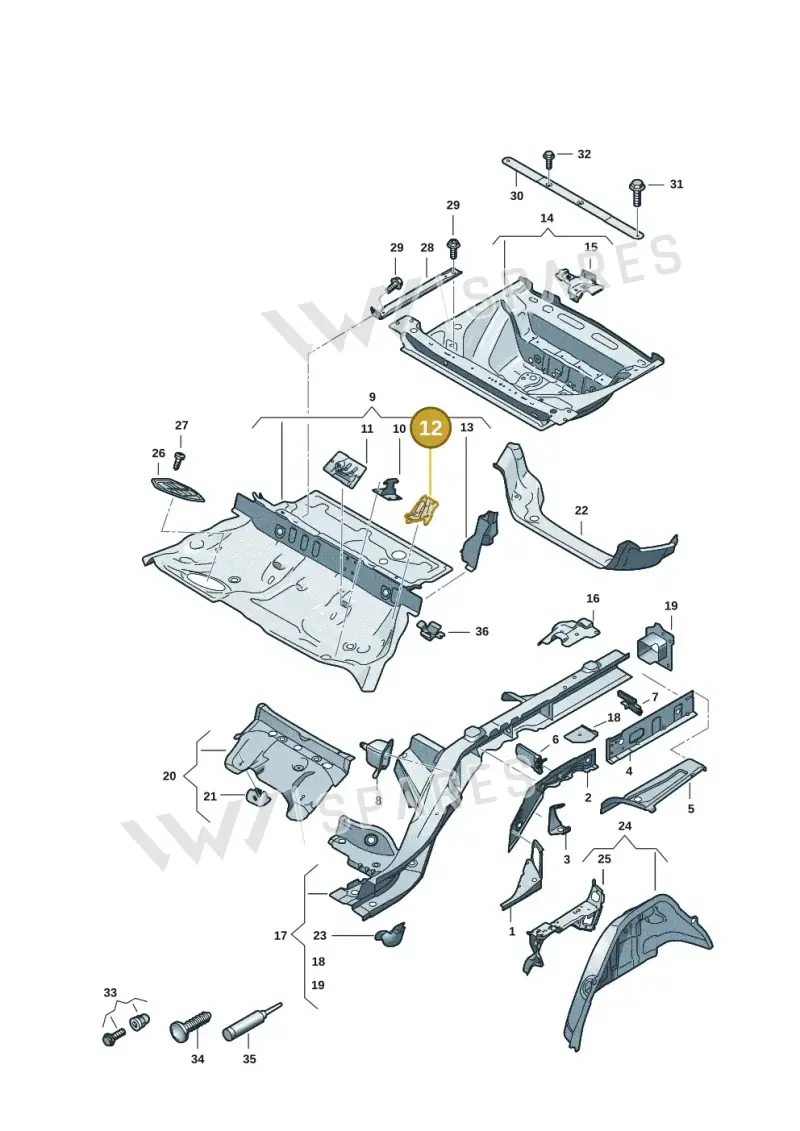 4K0802696B — Audi A5 Limousine (2024-2025) diagram 8wk803040, position 12