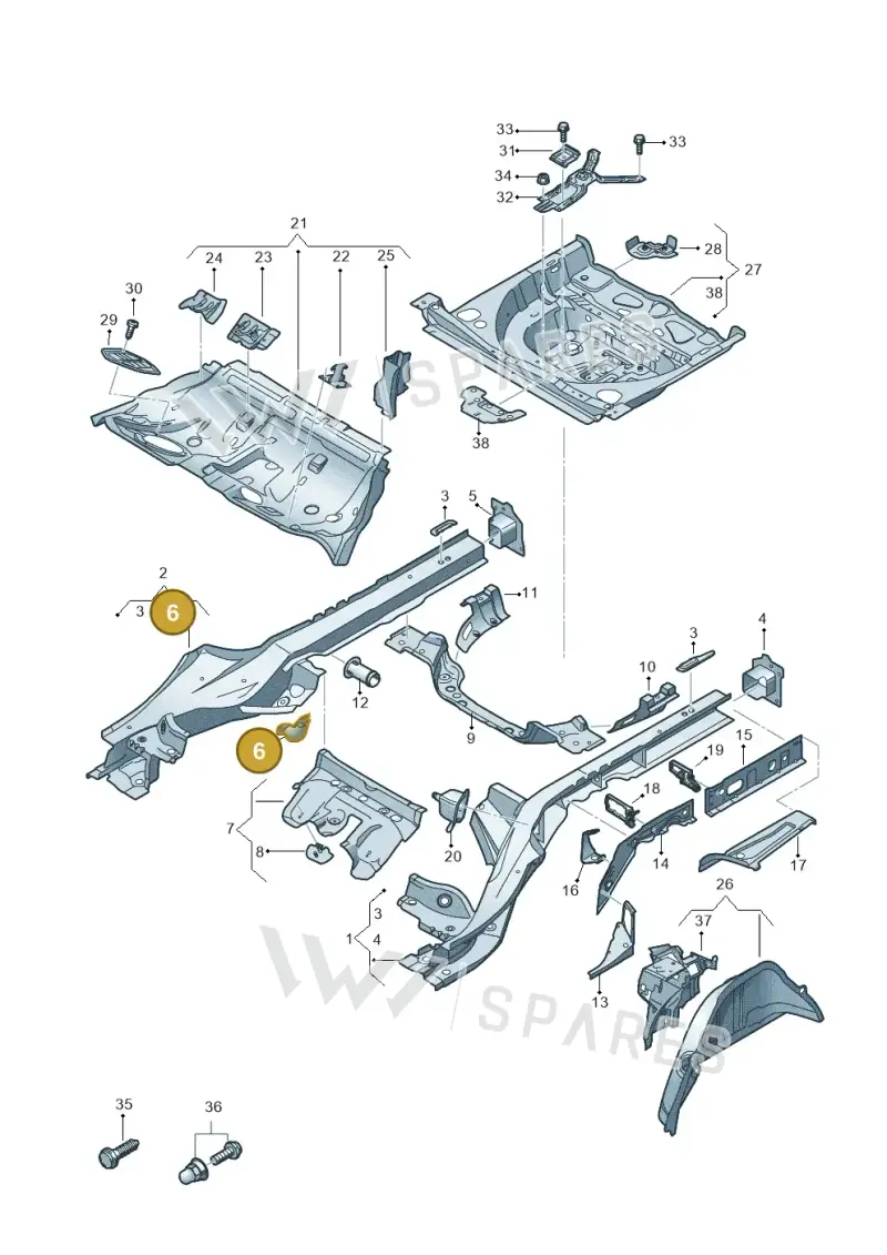 4K0802762 — Audi RS6 Avant (2019-2025) diagram 435803400, position 6