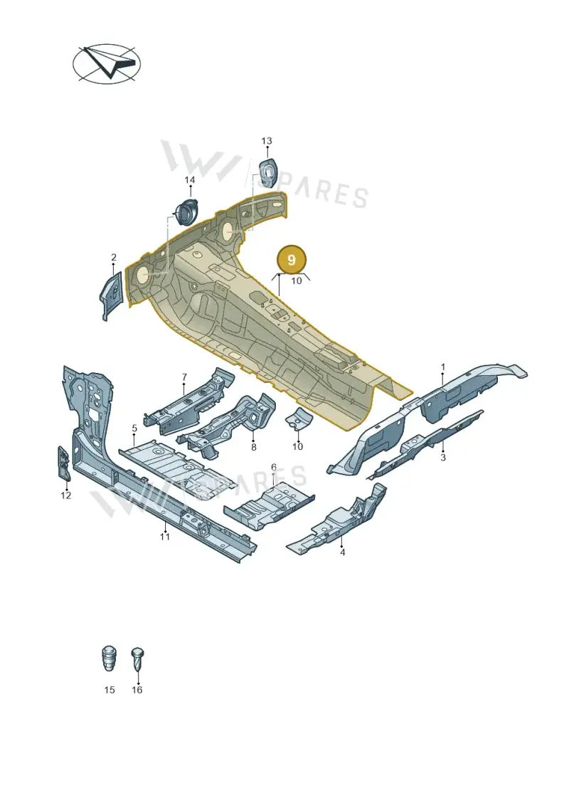 4K0803067A — Audi RS6 Avant (2019-2025) diagram 435803150, position 9