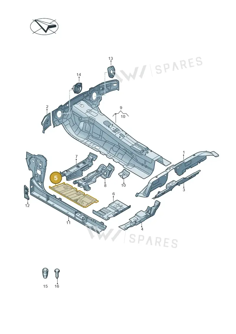 4K0803074B — Audi A5 Limousine (2024-2025) diagram 435803150, position 5