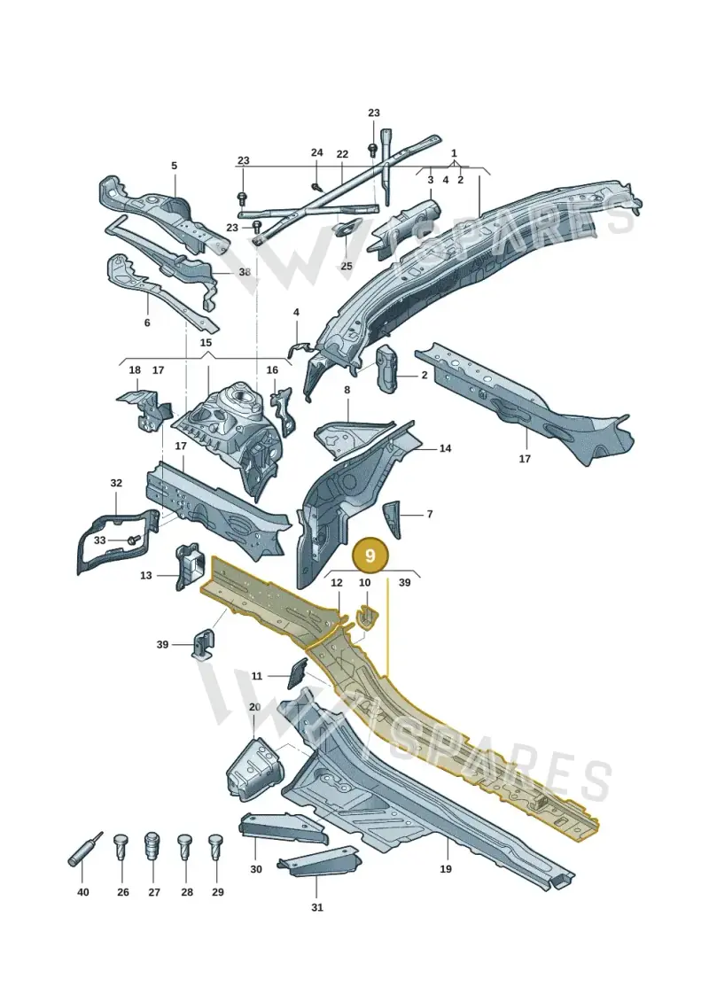 4K0803103 — Audi A7 (2021-) diagram 4kg803000, position 9