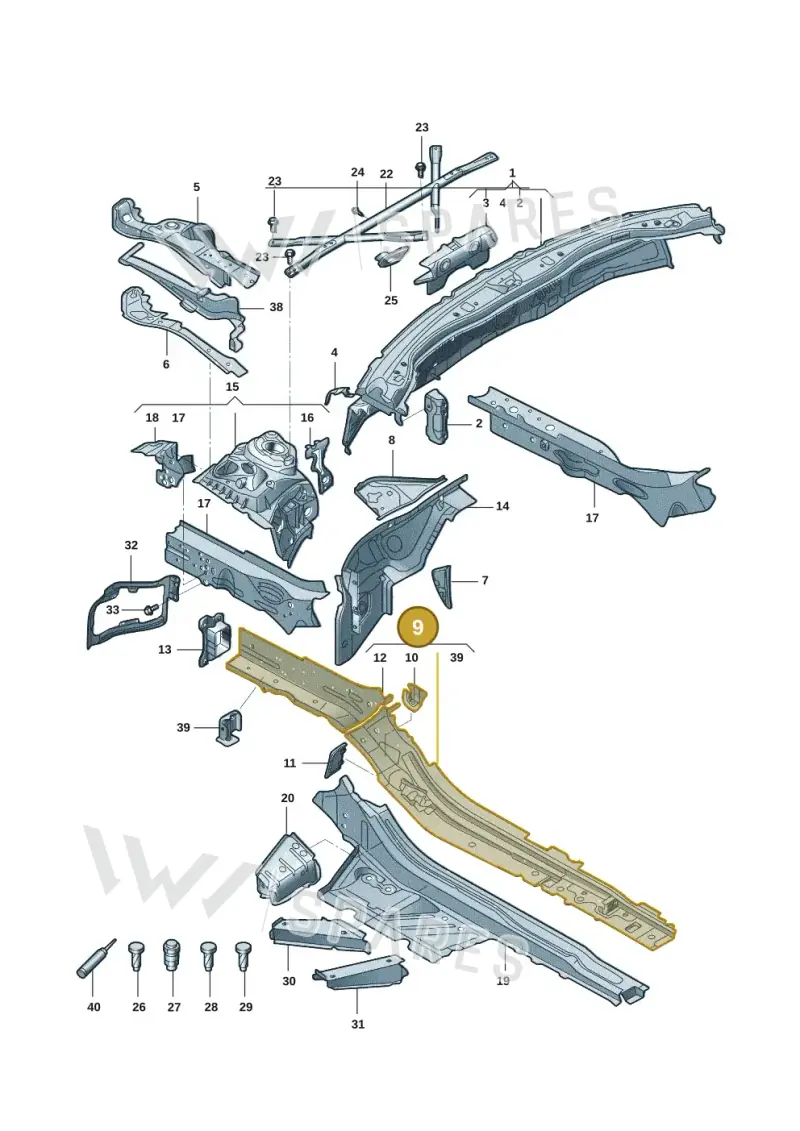4K0803104 — Audi A7 (2021-) diagram 4kg803000, position 9