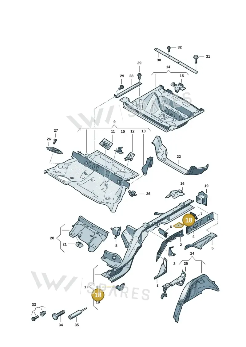 4K0803347 — Audi A5 Limousine (2024-2025) diagram 8wk803040, position 18