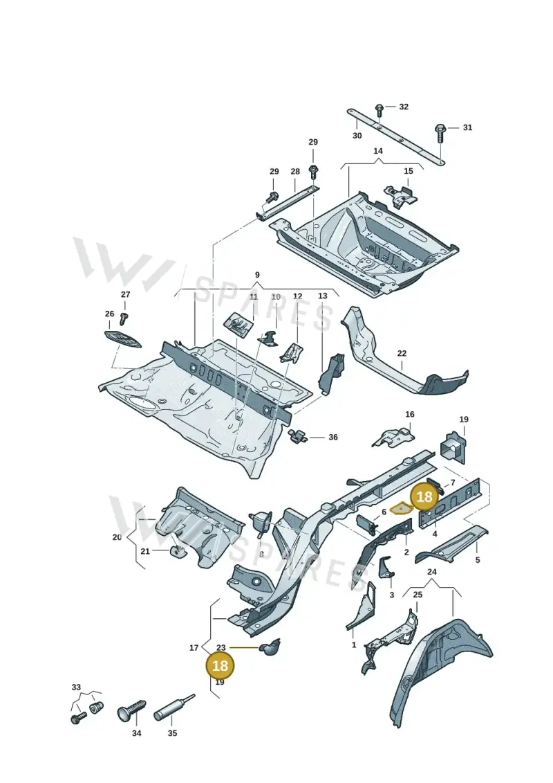 4K0803348 — Audi A5 Limousine (2024-2025) diagram 8wk803040, position 18