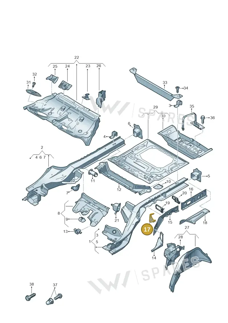 4K0803400A — Audi A6 (2018-2025) diagram 435803410, position 17