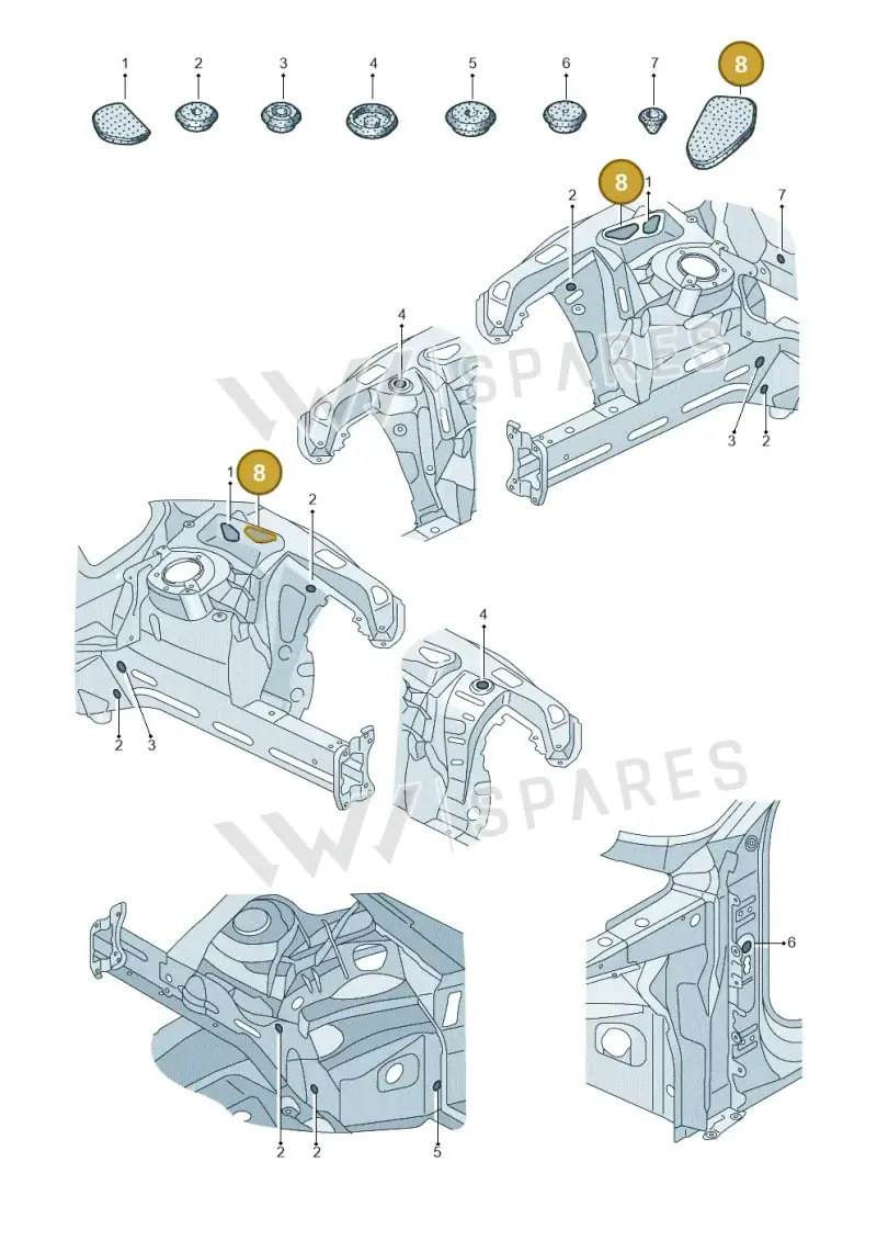 4K0803594 — Audi RS6 Avant (2019-2025) diagram 537803034, position 8