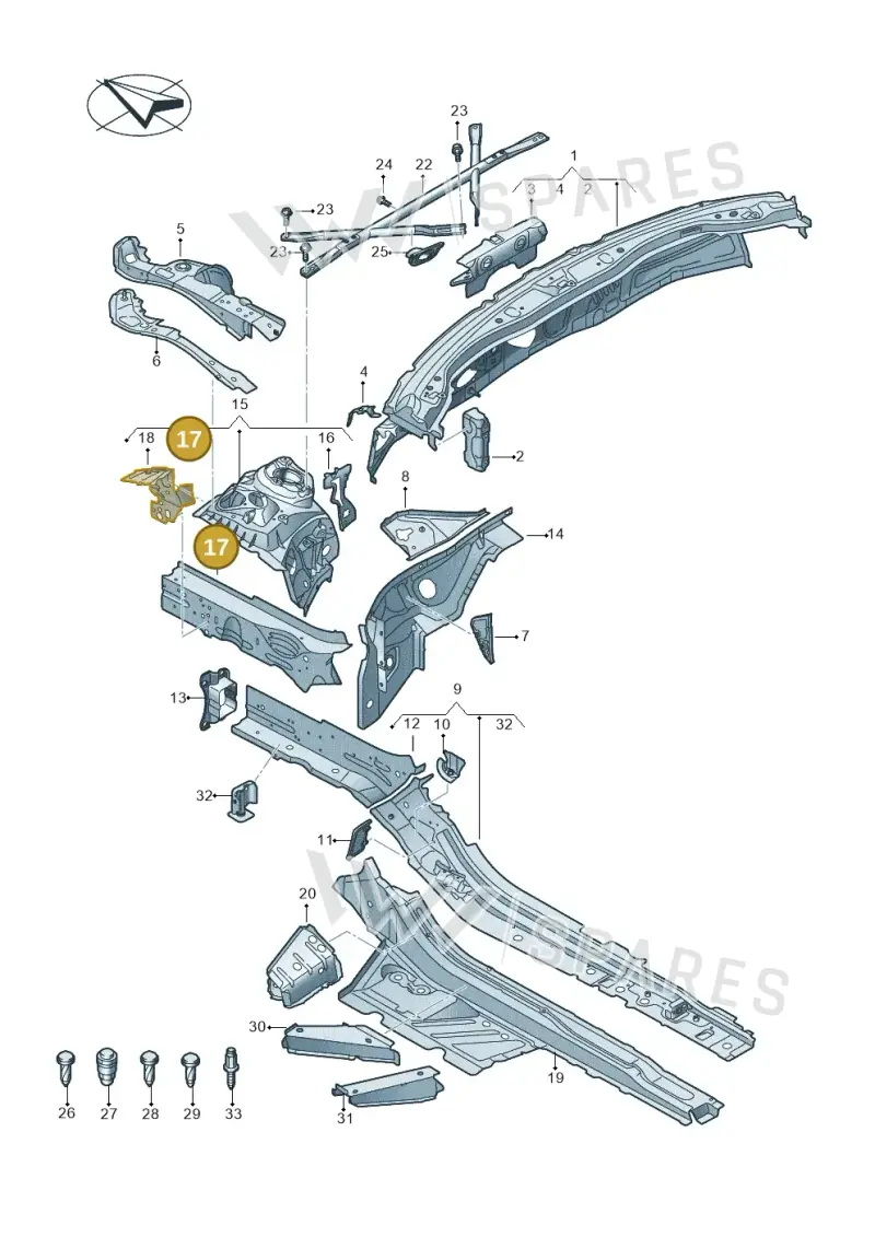 4K0803648D — Audi RS6 Avant (2019-2025) diagram 537803000, position 17