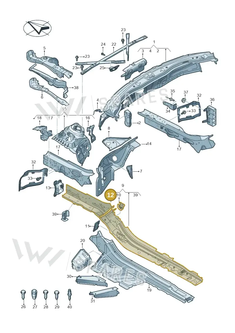 4K0803652B — Audi RS7 Sportback (2019-2025) diagram 435803000, position 12