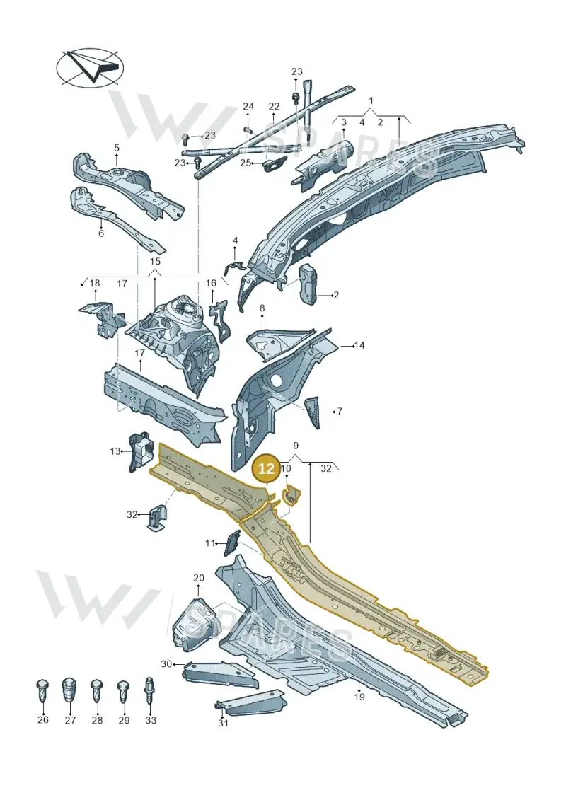 4K0803652B — Audi RS6 Avant (2019-2025) diagram 537803000, position 12