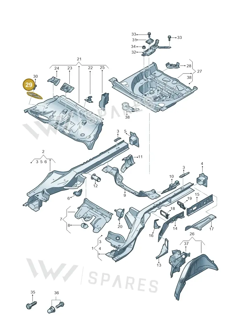 4K0803959 — Audi RS6 Avant (2019-2025) diagram 435803400, position 29