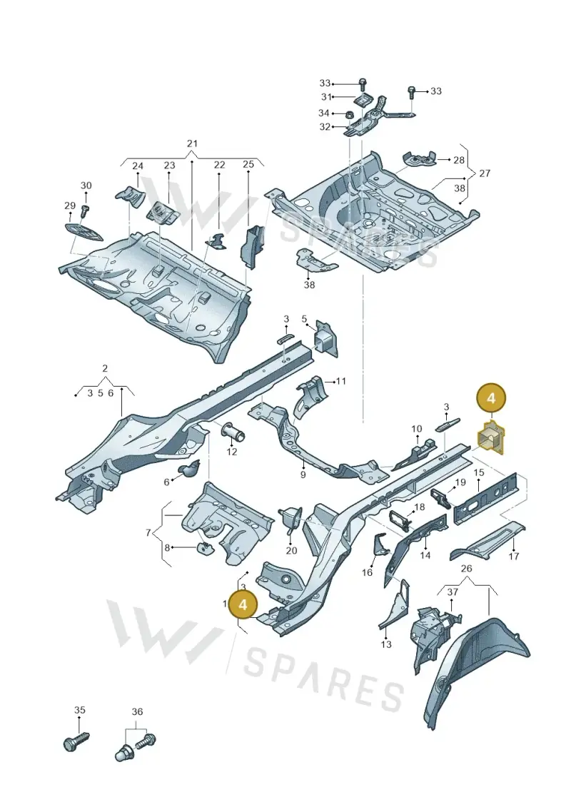 4K0804473 — Audi RS6 Avant (2019-2025) diagram 435803400, position 4