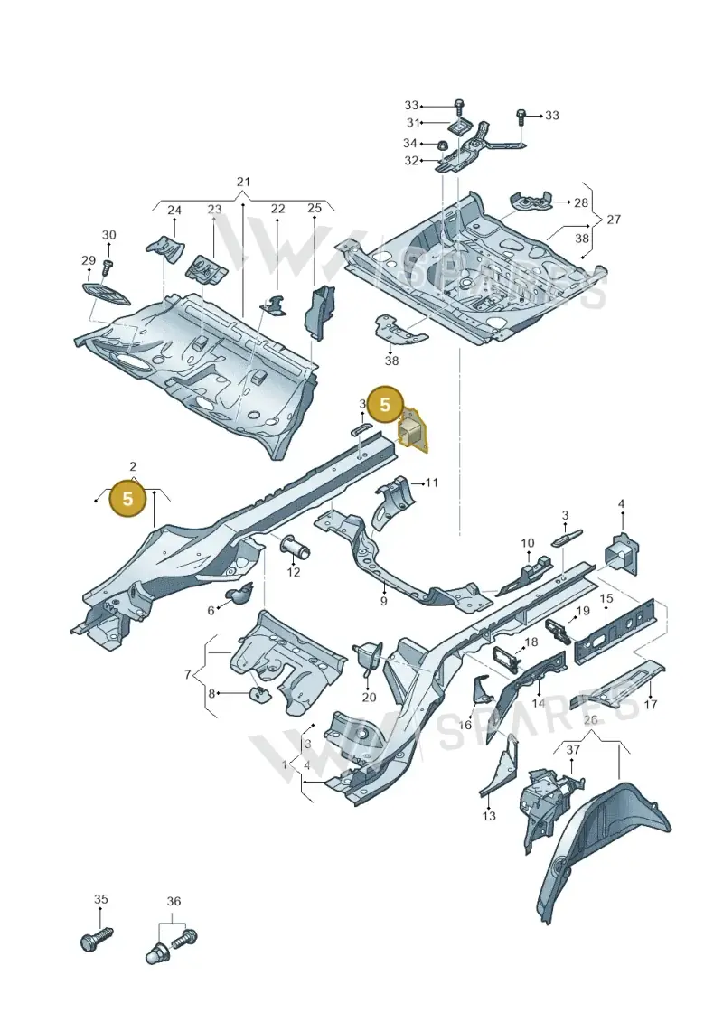 4K0804474 — Audi RS6 Avant (2019-2025) diagram 435803400, position 5
