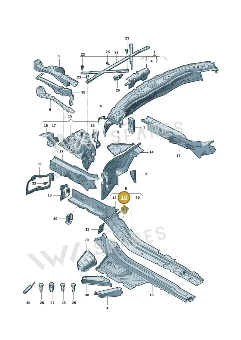 4K0804811 — Audi A7 (2021-) diagram 4kg803000, position 10