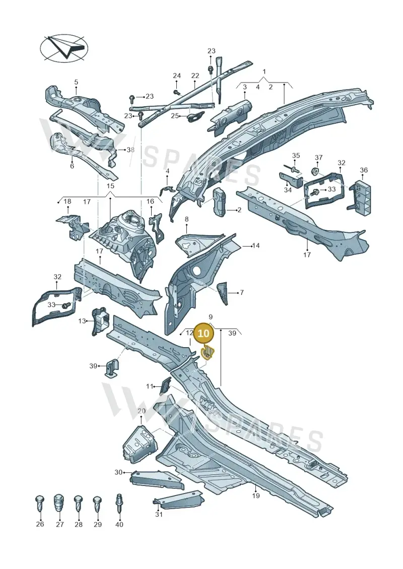 4K0804812 — Audi RS7 Sportback (2019-2025) diagram 435803000, position 10