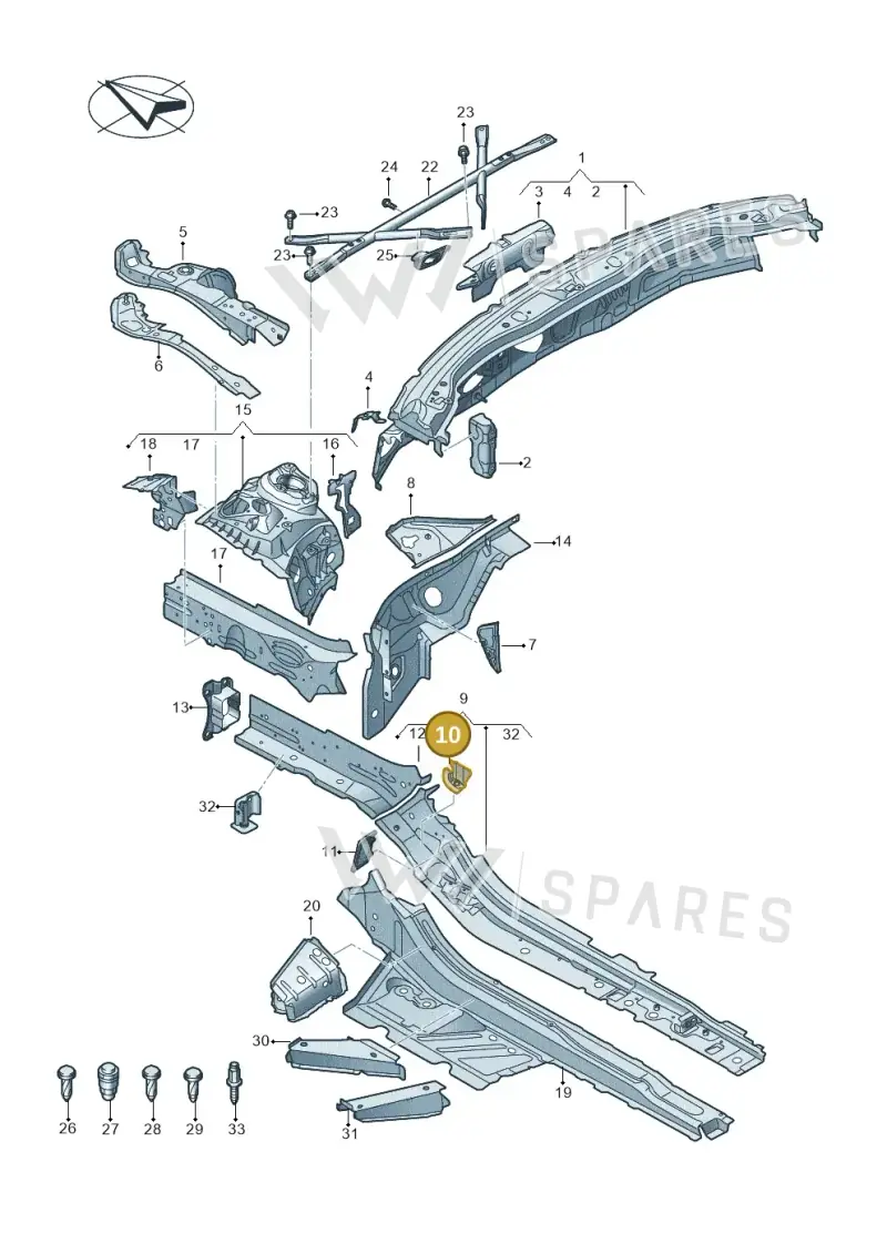 4K0804812 — Audi RS6 Avant (2019-2025) diagram 537803000, position 10