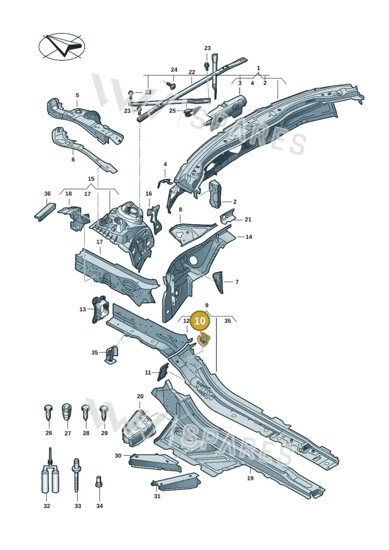 4K0804812 — Audi A5 Limousine (2024-2025) diagram 8wk803000, position 10
