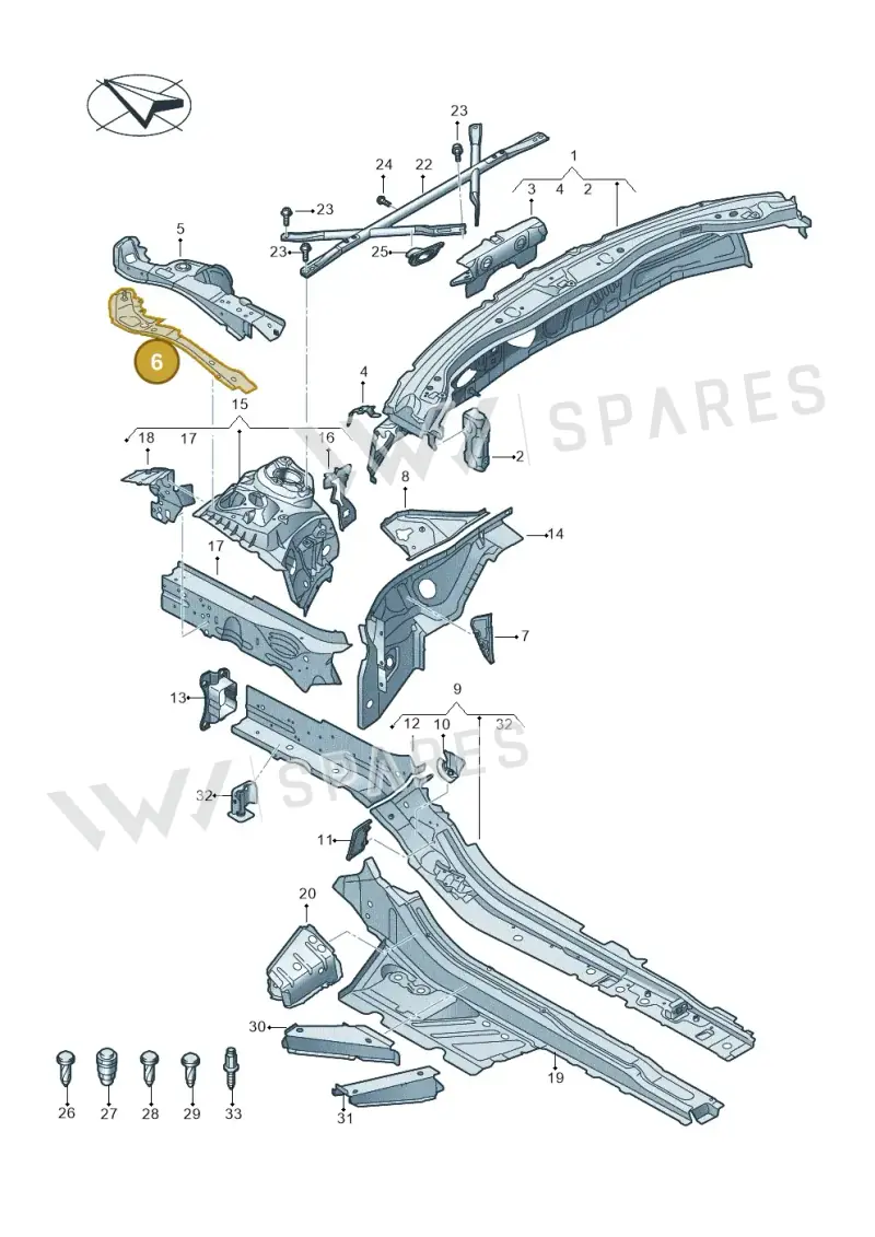 4K0805029A — Audi RS6 Avant (2019-2025) diagram 537803000, position 6