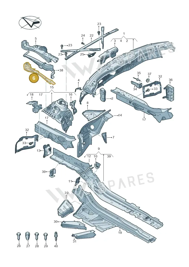 4K0805030A — Audi RS7 Sportback (2019-2025) diagram 435803000, position 6
