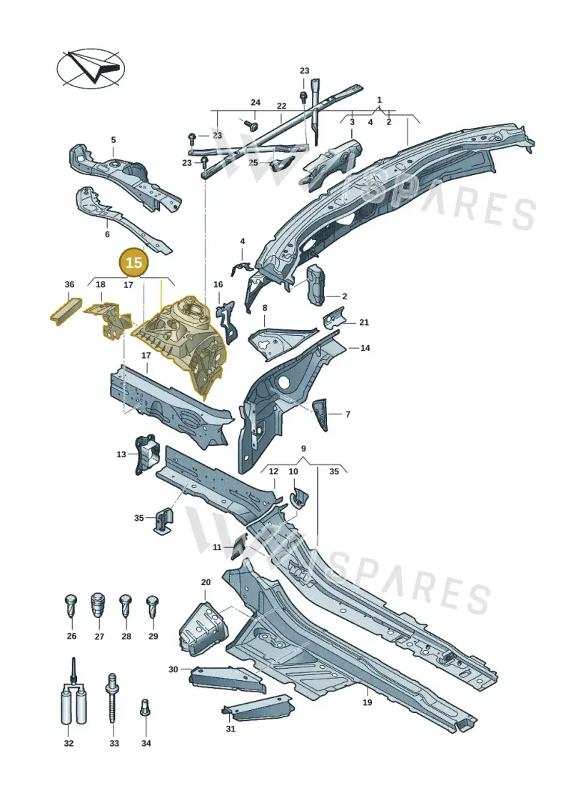4K0805139Y — Audi A5 Limousine (2024-2025) diagram 8wk803000, position 15