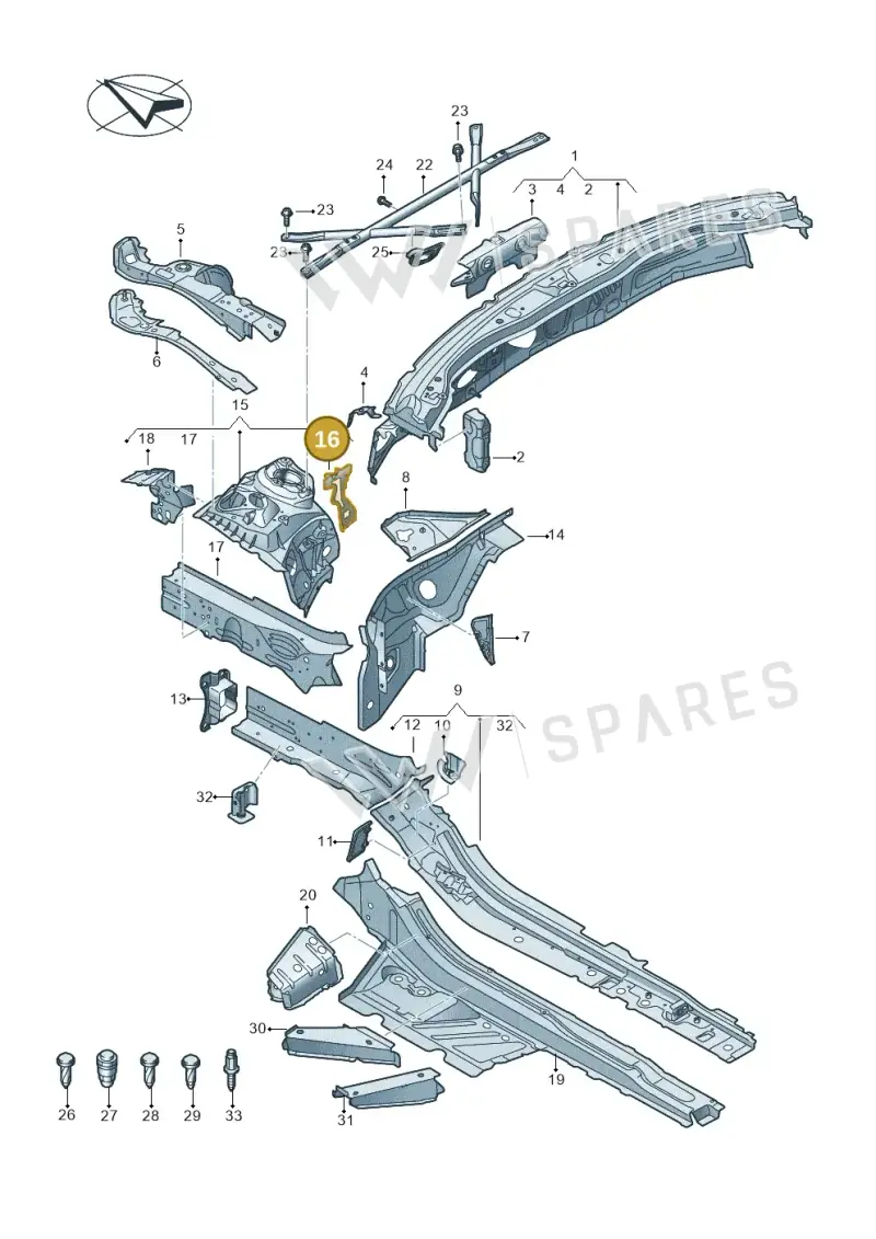 4K0805265 — Audi RS6 Avant (2019-) diagram 537803000, position 16