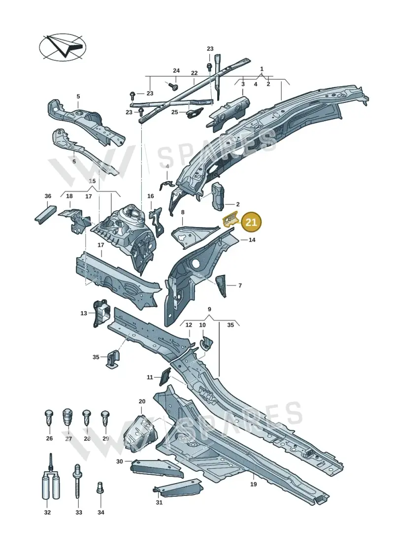 4K0805298C — Audi A5 Limousine (2024-2025) diagram 8wk803000, position 21