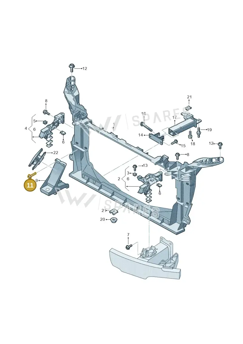 4K0805399 — Audi RS6 Avant (2019-2025) diagram 537805000, position 11