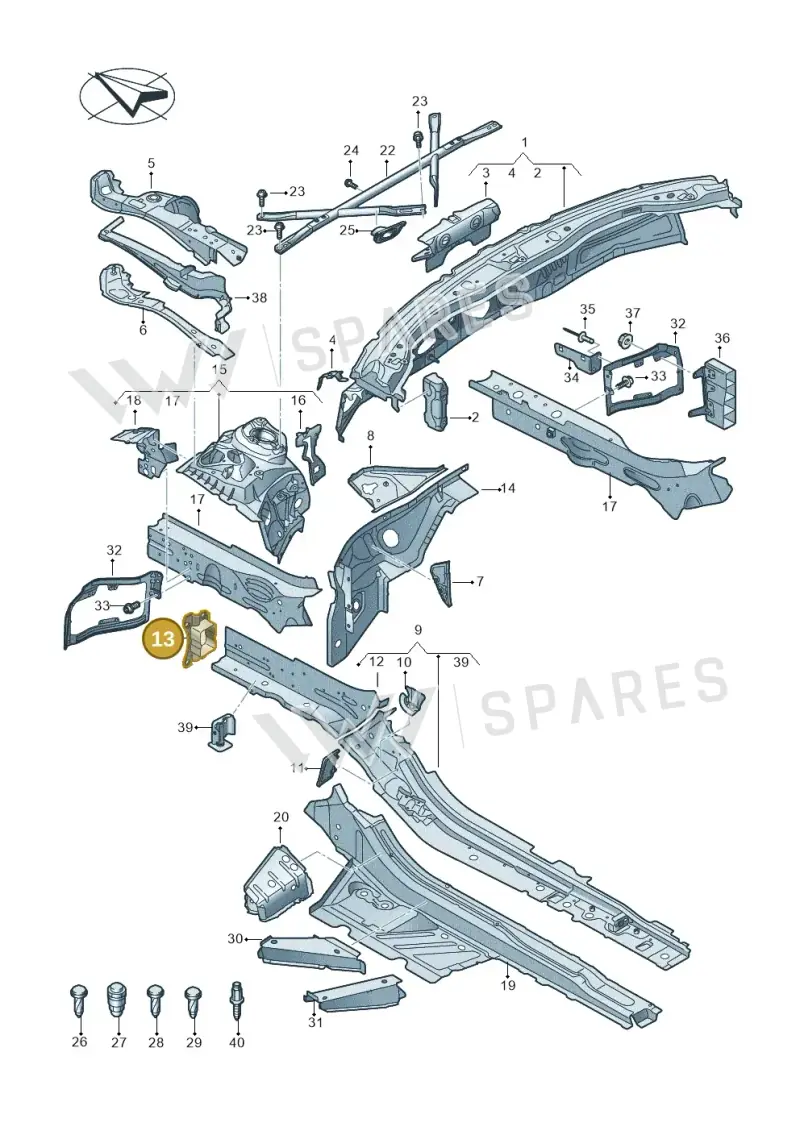 4K0805677 — Audi RS7 Sportback (2019-2025) diagram 435803000, position 13
