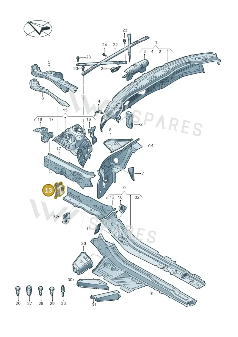 4K0805677 — Audi RS6 Avant (2019-2025) diagram 537803000, position 13