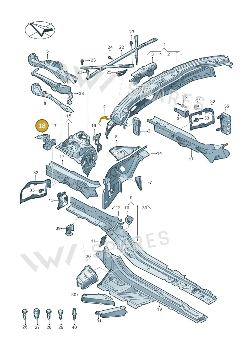 4K0806213A — Audi RS7 Sportback (2019-2025) diagram 435803000, position 18