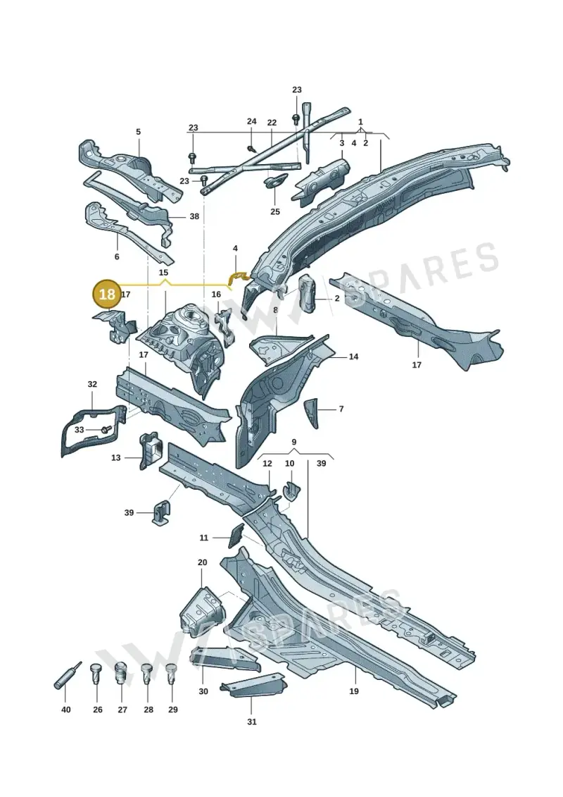 4K0806213A — Audi A7 (2021-) diagram 4kg803000, position 18