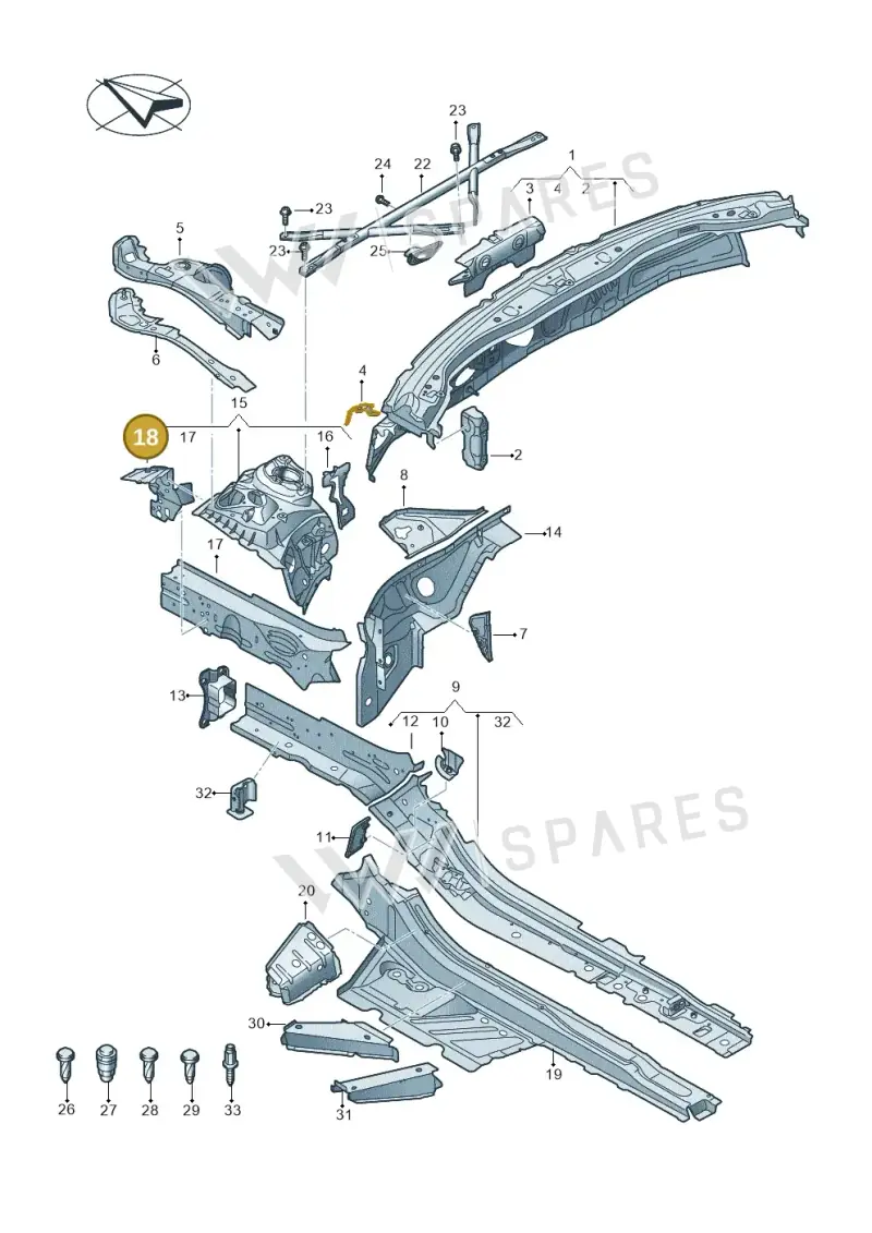 4K0806213A — Audi RS6 Avant (2019-2025) diagram 537803000, position 18