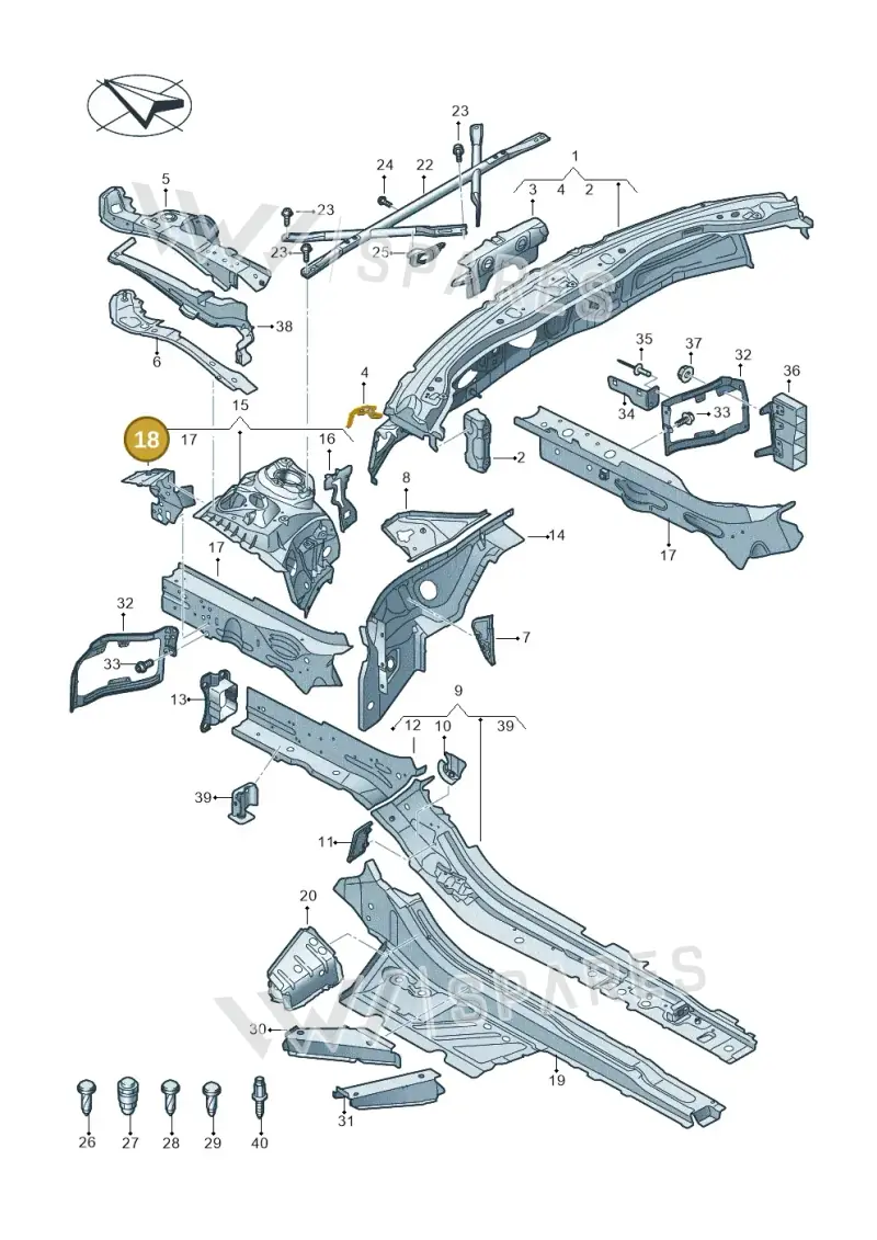 4K0806214A — Audi RS7 Sportback (2019-2025) diagram 435803000, position 18
