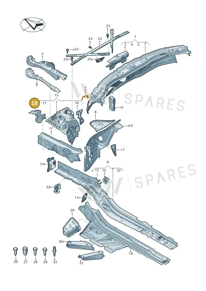 4K0806214A — Audi RS6 Avant (2019-2025) diagram 537803000, position 18