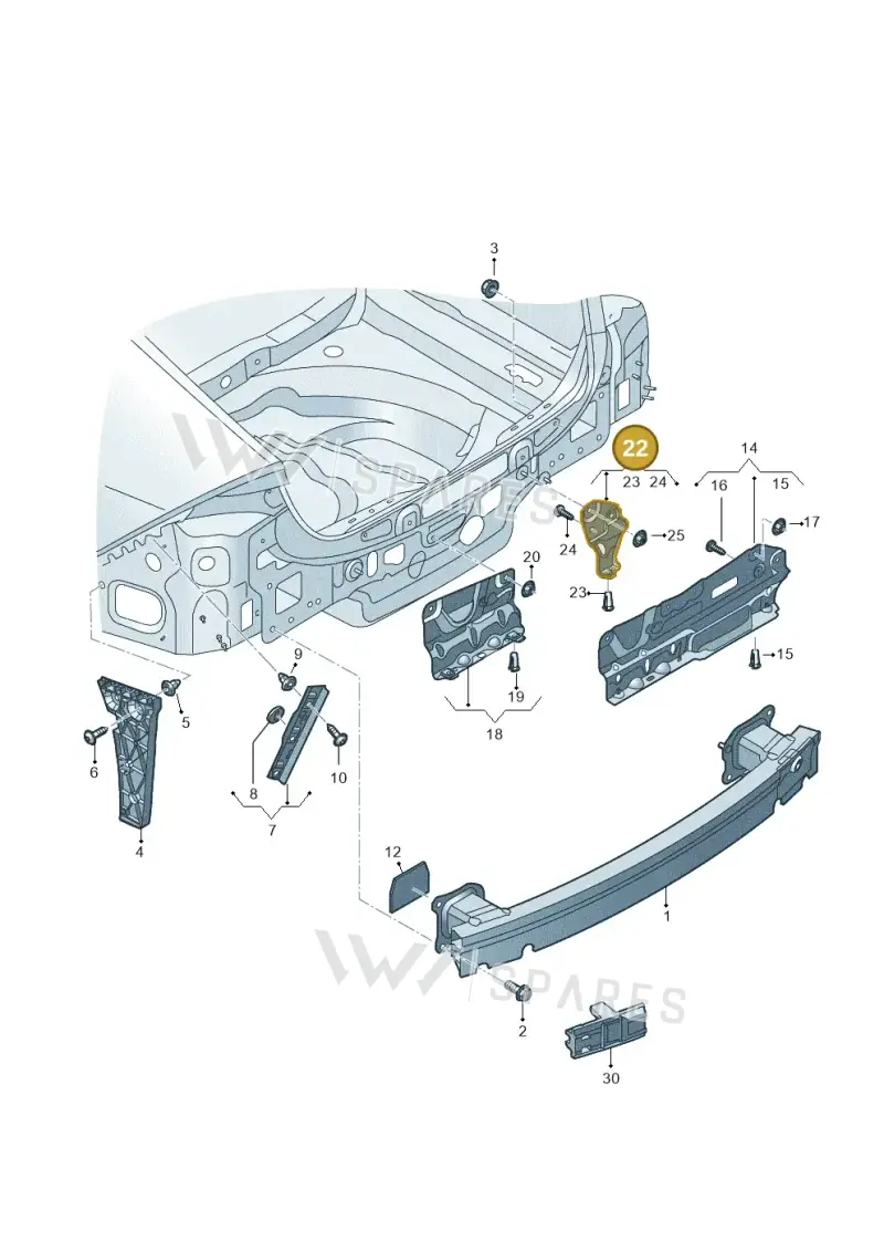 4K0807330 — Audi A7 Sportback (2018-) diagram 435807500, position 22