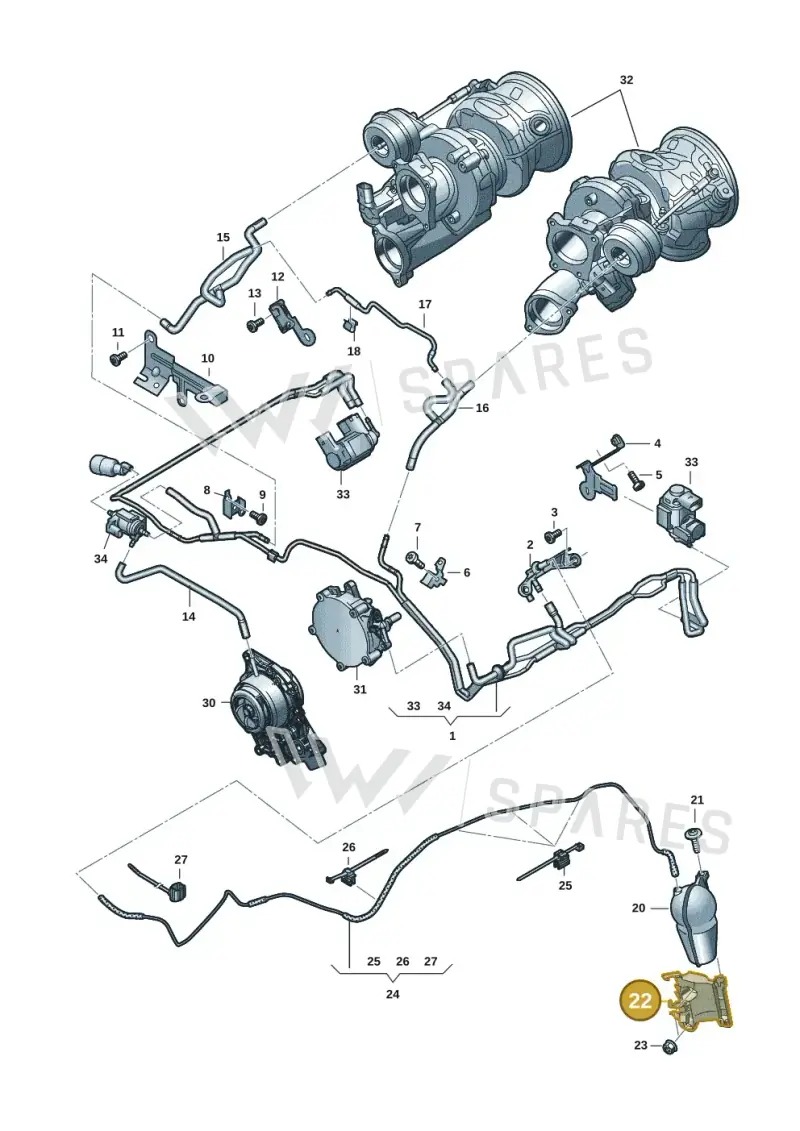 4K0809163C — Audi RS6 Avant (2019-2025) diagram 537133082, position 22
