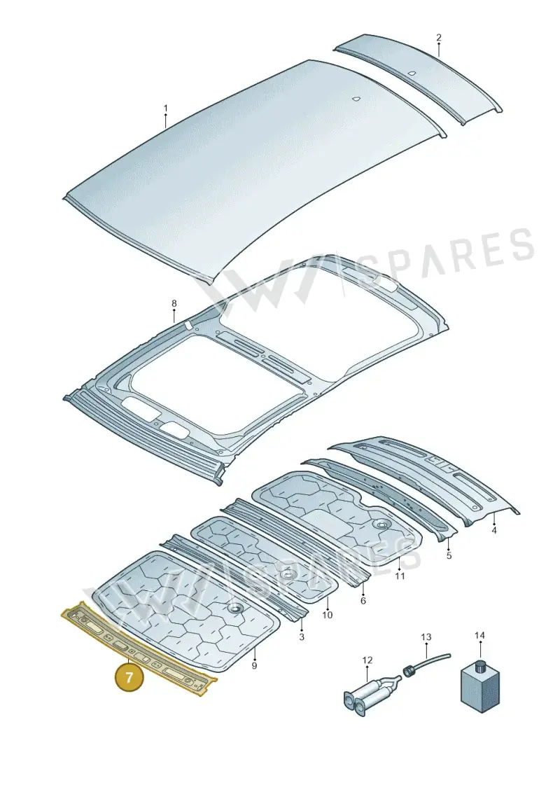 4K0817350A — Audi RS6 Avant (2019-) diagram 430817010, position 7