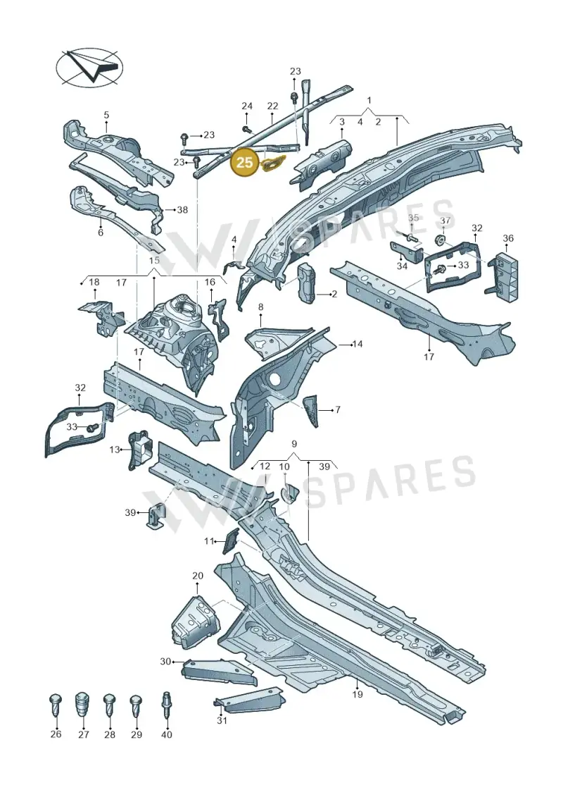 4K0819142 — Audi RS7 Sportback (2019-2025) diagram 435803000, position 25